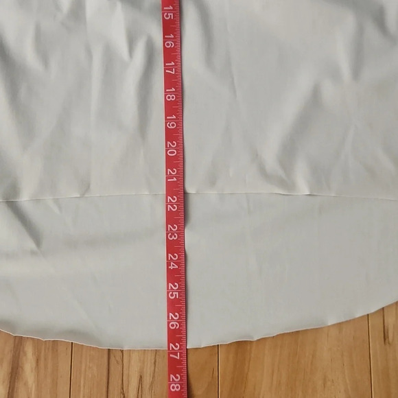 Athleta Cosmic hi-low knee - high beige skirt  size Medium - Picture 8 of 8
